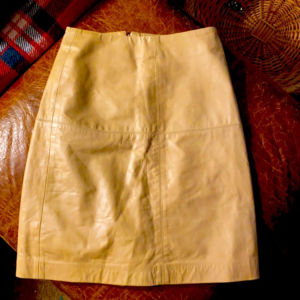 Pelle Studio soft leather tan skirt sz xs